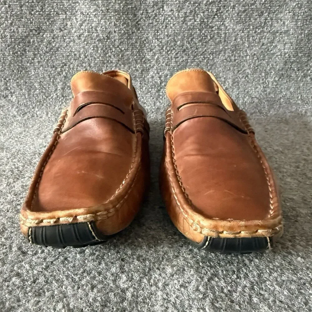 Magnanni Men's Penny Driver Loafers Brown Slip On Driving Moccasins Size 12